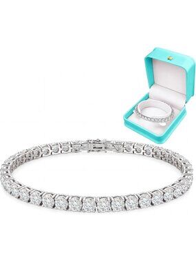 Elegant Tennis Bracelet for Women & Men, 4.0MM Classic Cubic Zirconia Jewelry